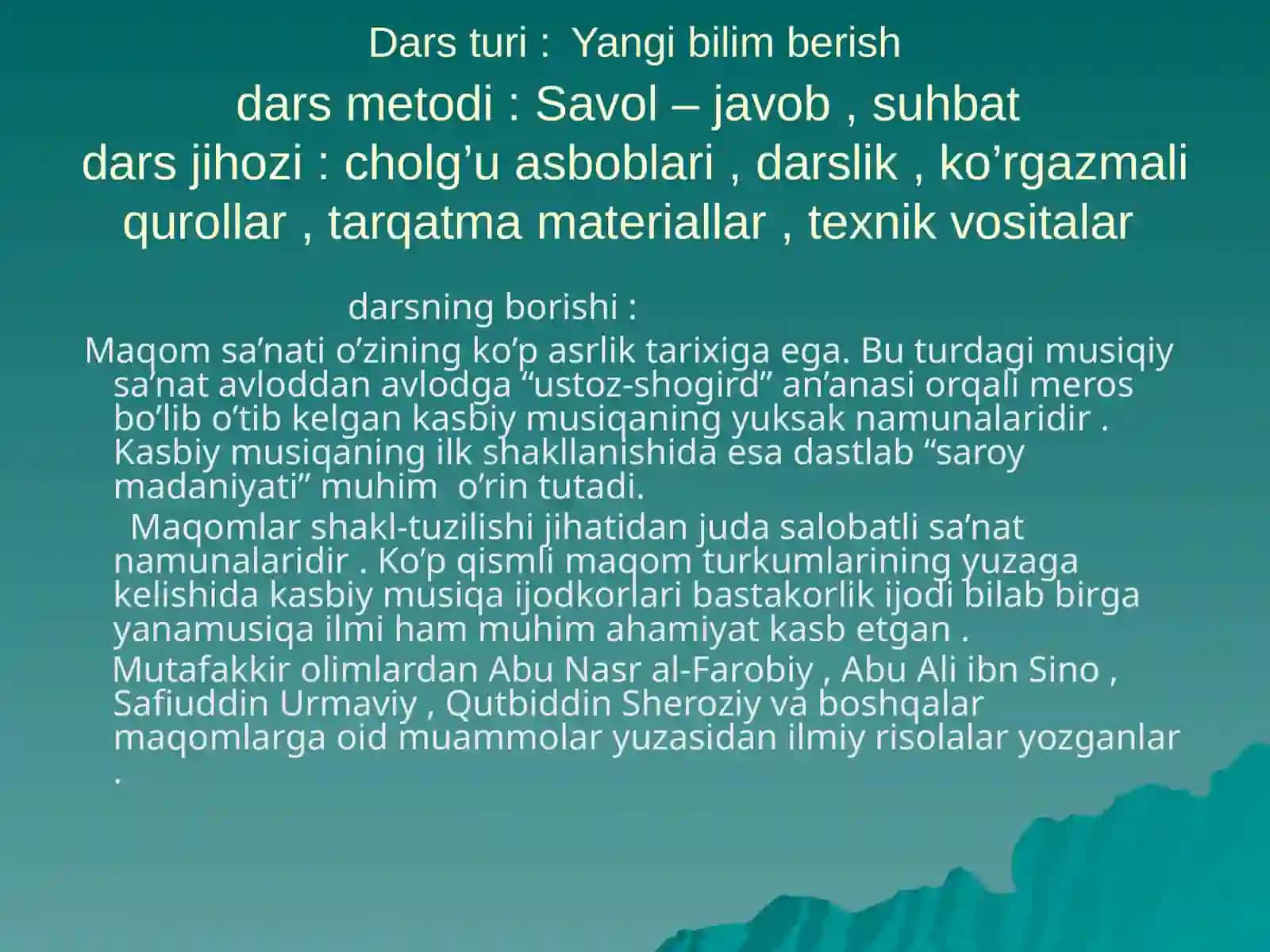 Maqom   haqida   tushuncha Shashmaqom 3