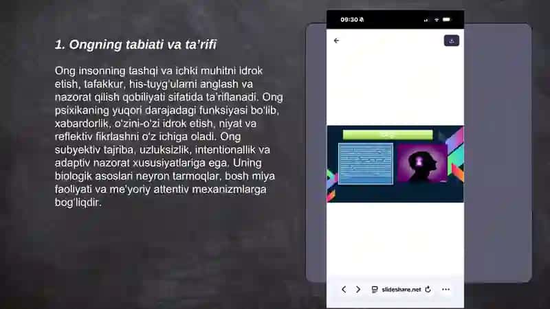 Psixika va Ong 3