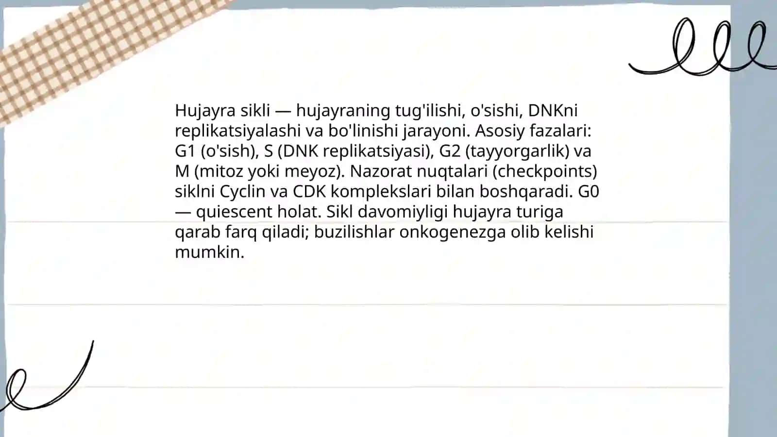 Hujayra sikli 3