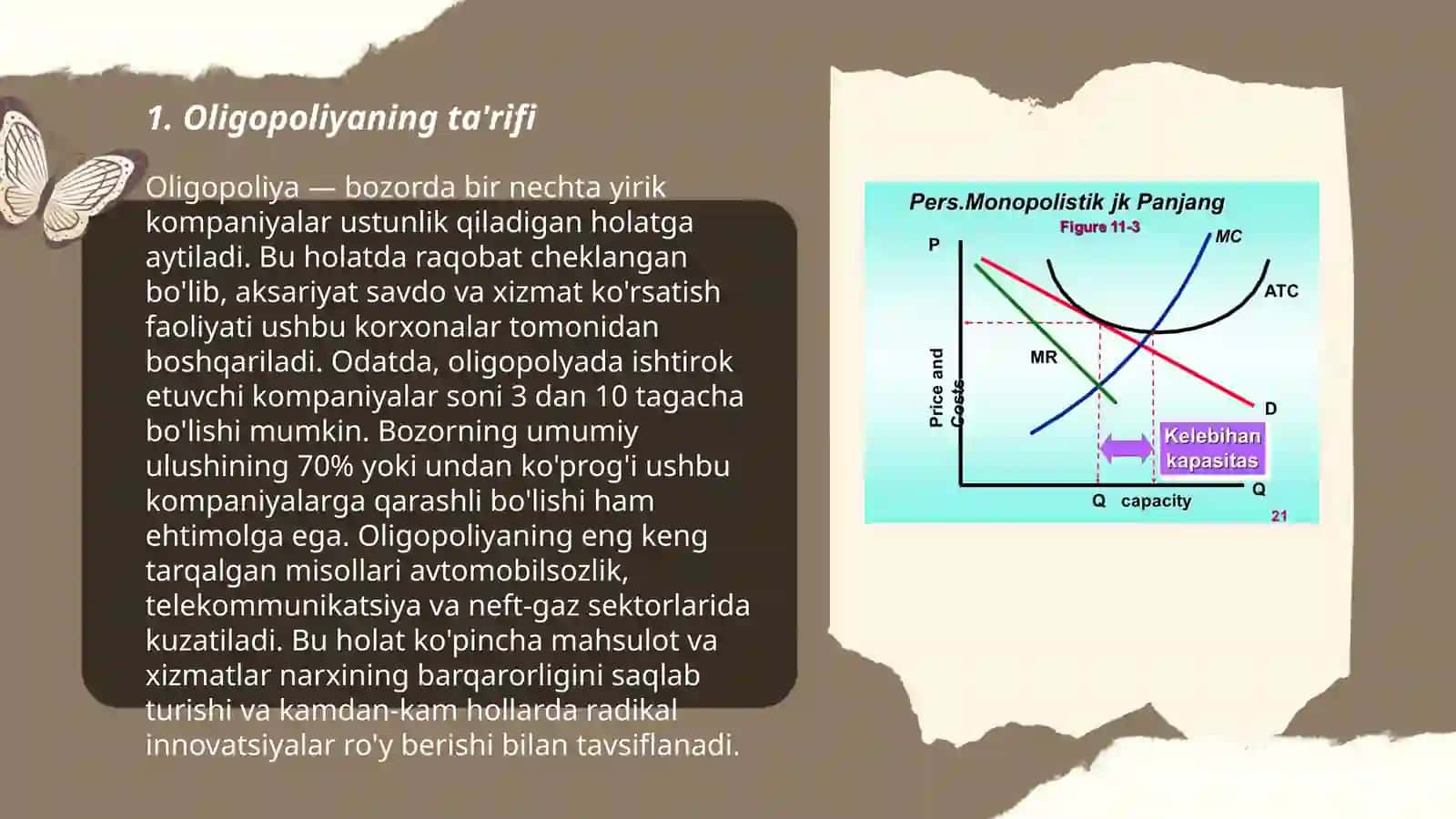 Oligapoliya va monopolistik raqabot 3
