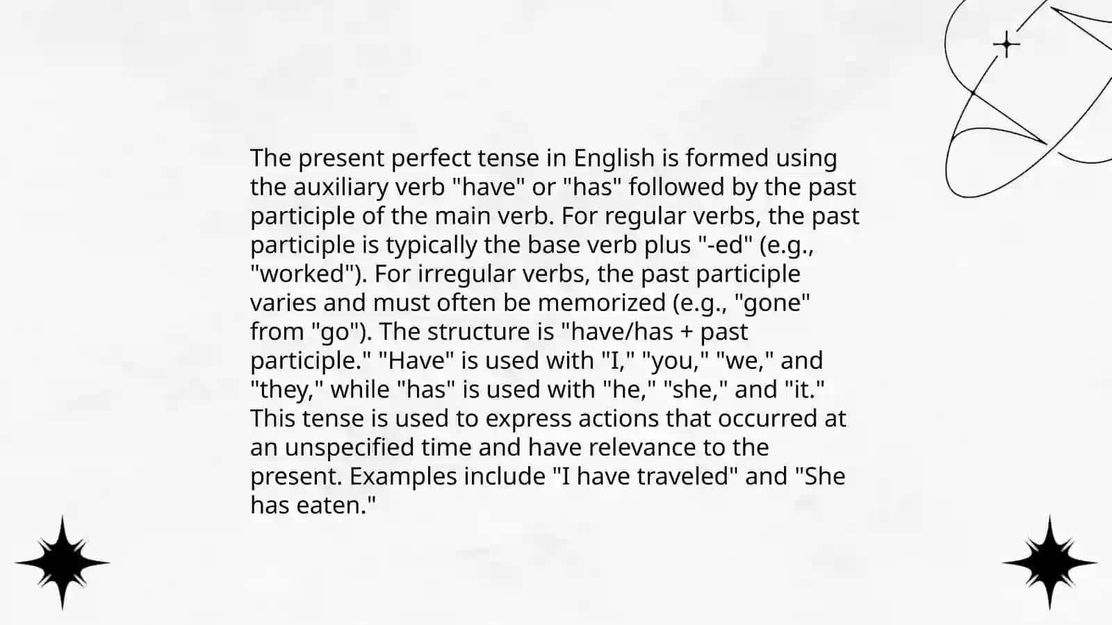 Present Perfect Tense 3