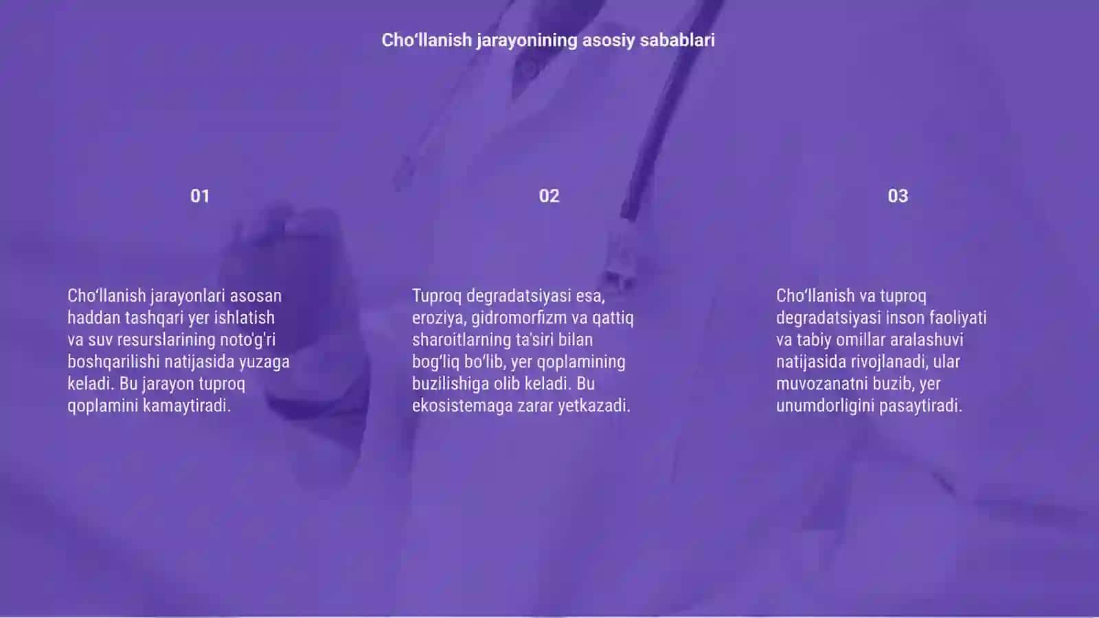 Cho‘llanish jarayonlari va tuproq degradatsiyasi 3