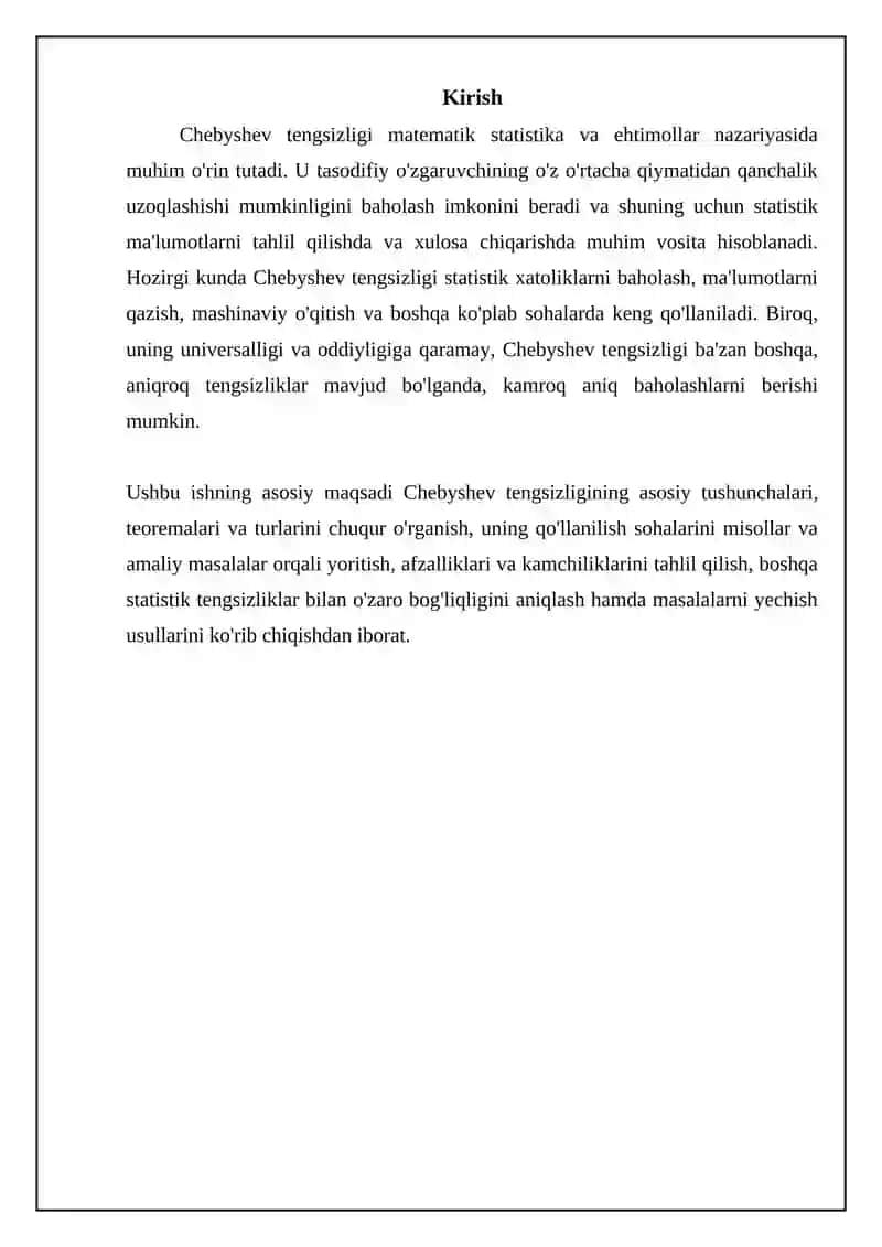 Chebyshev tengsizligi 3