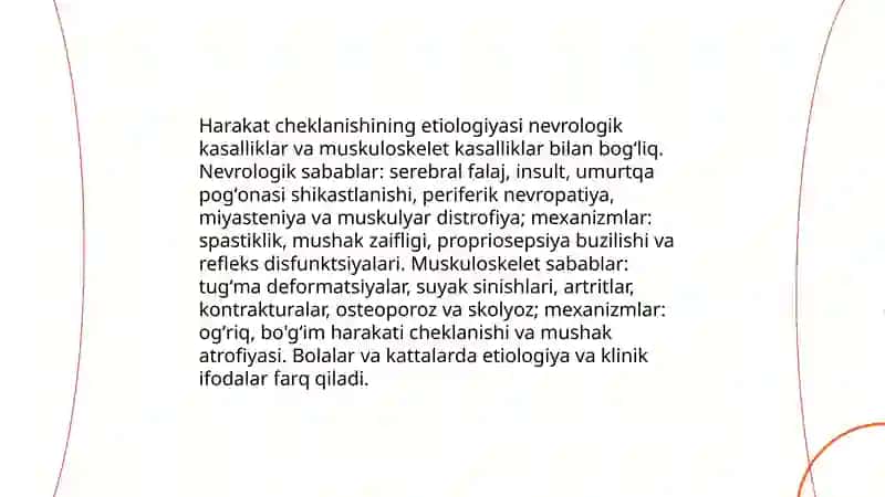 Harakat cheklanishining etiologiyasi 3