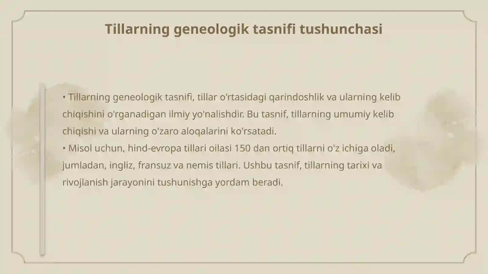 Tillarning geneologik tasnifi 3