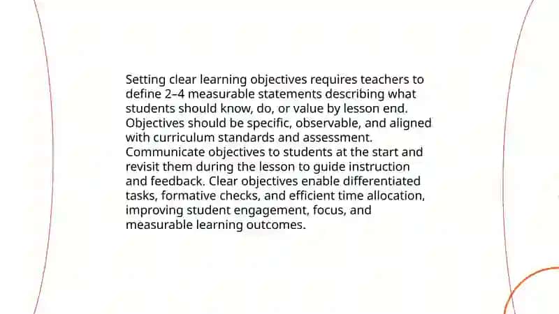 Teacher's responsibility during the lesson 3