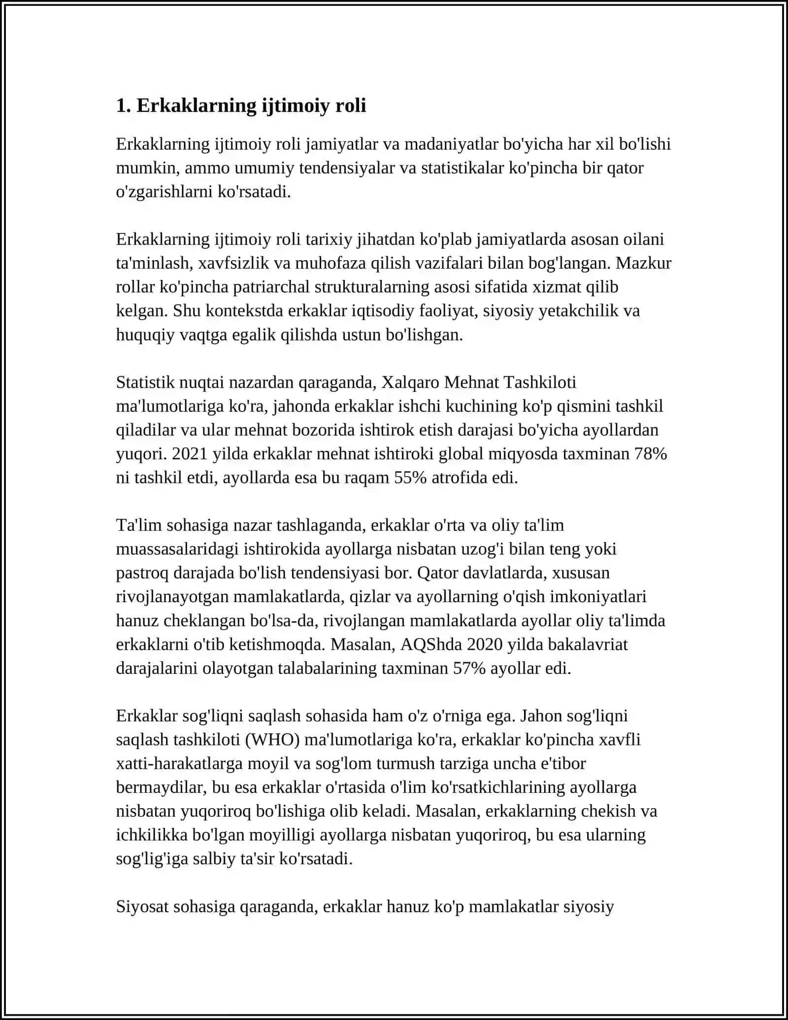 ERKAK VA AYOLLARNING IJTIMOIY STEREOTIPLARI 3
