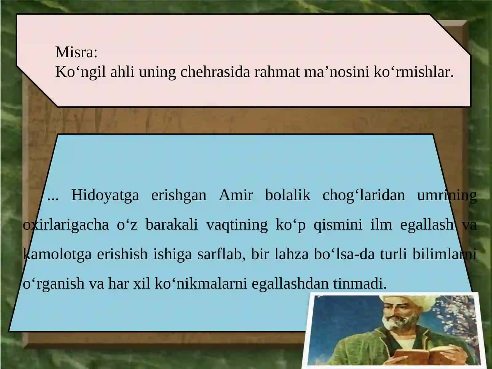 ALISHER NAVOIY («MAKORIM UL-AXLOQ»DAN PARCHALAR) 3