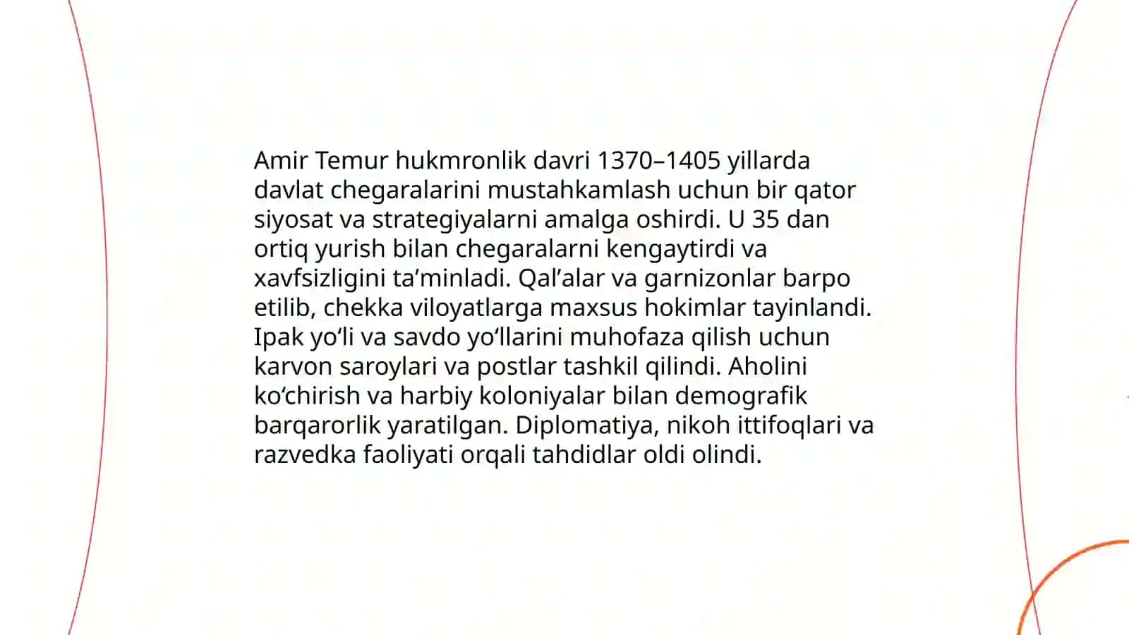 Amir Temurning davlat chegaralarini mustahkamlashi 3