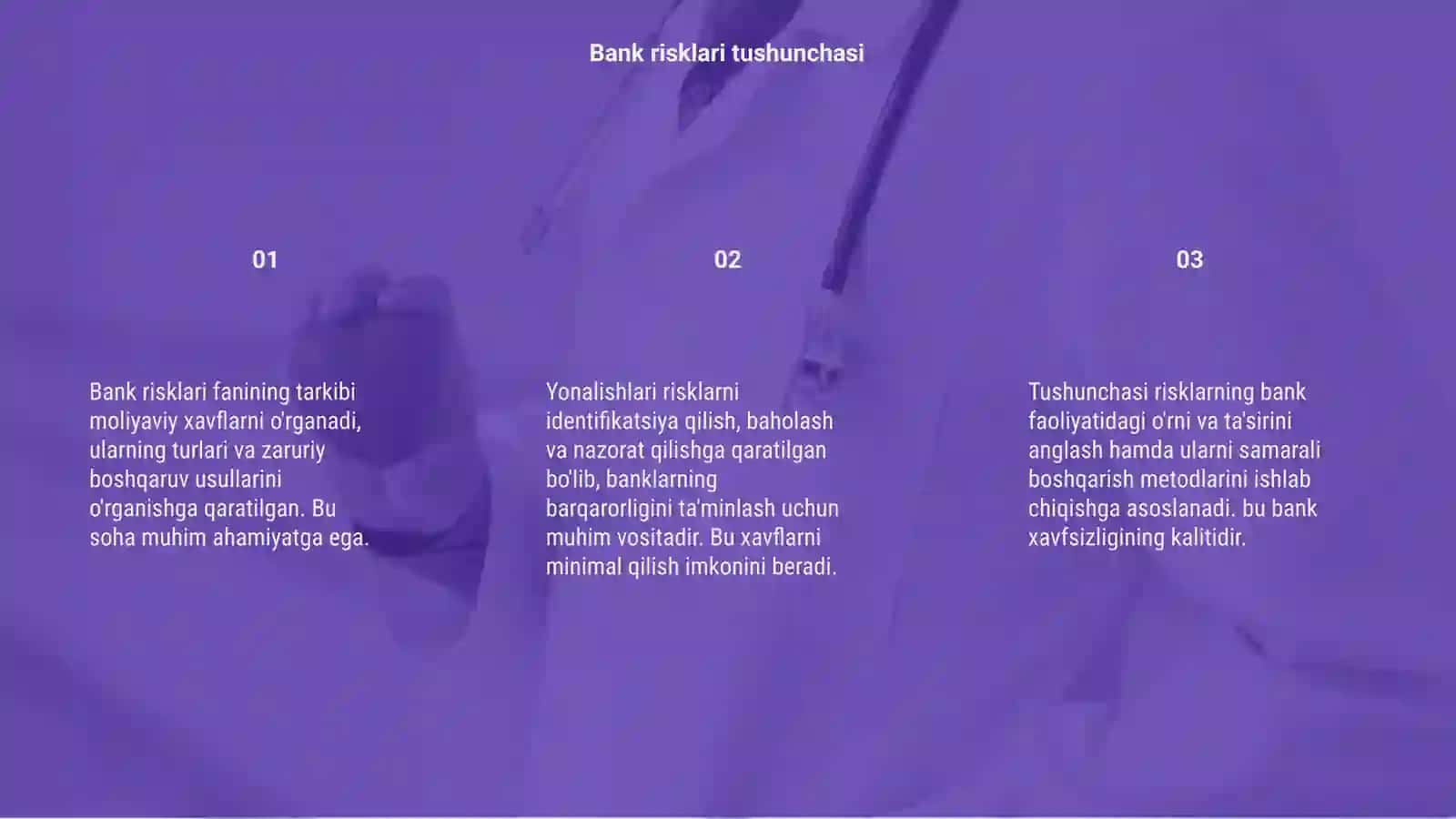 Bank risklari fanining tarkibi va yonalishlari 3