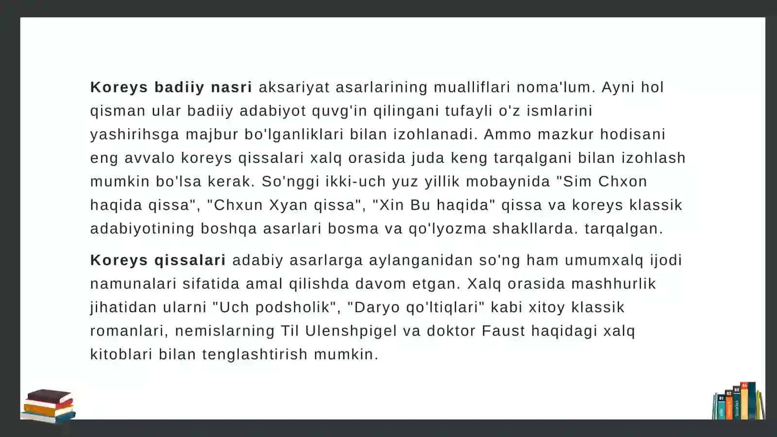 Koreys klassik nasri va nazmi 3