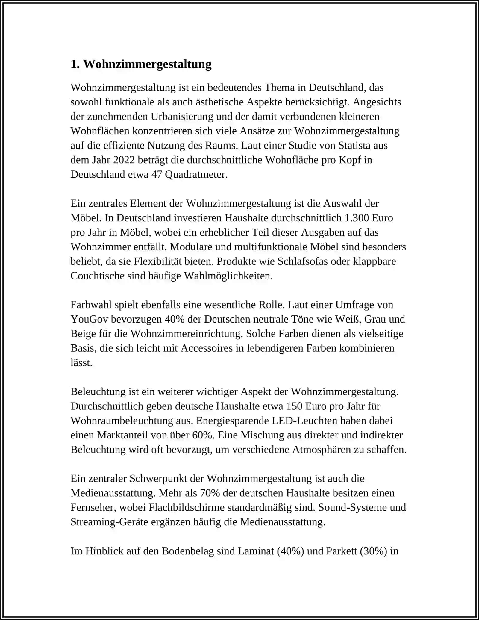DIE WOHNUNGSIENRICHTUNG 3