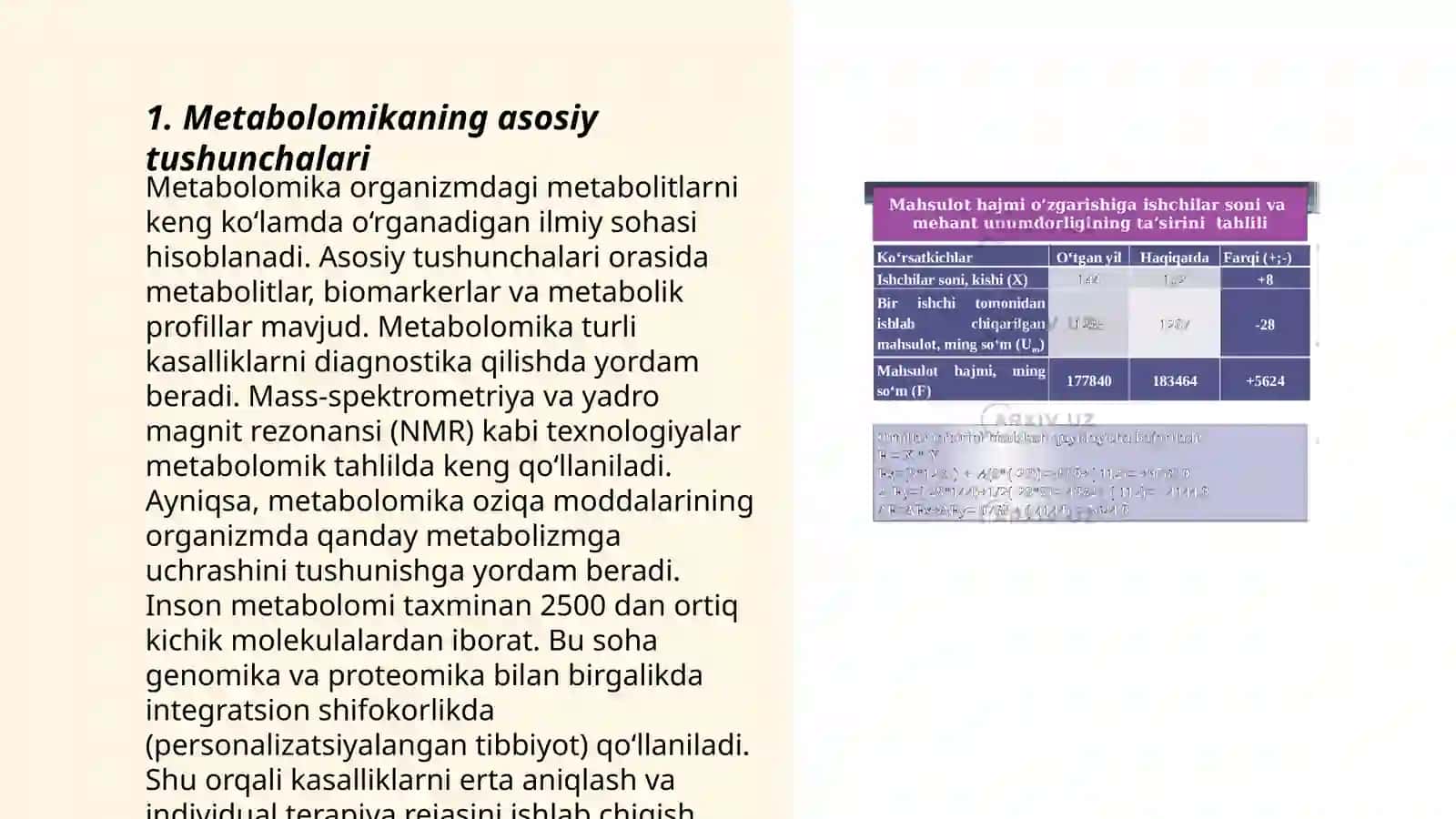 Metabolomika fanining asoslari 3