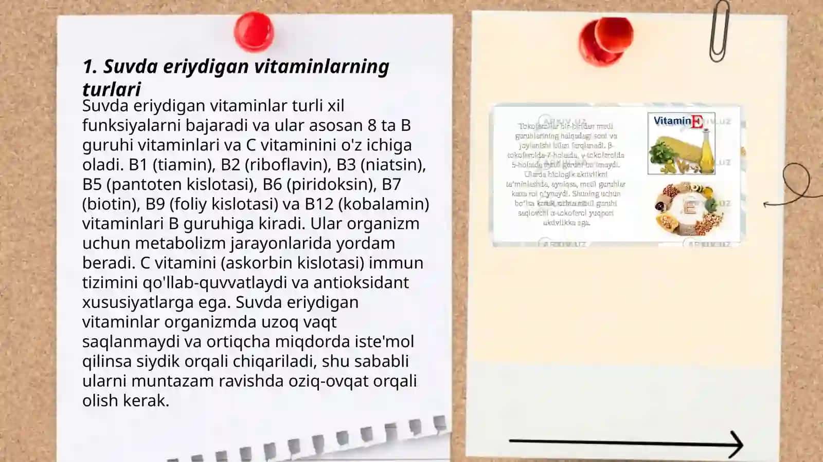 Suvda eriydigan vitaminsimon moddalar 3