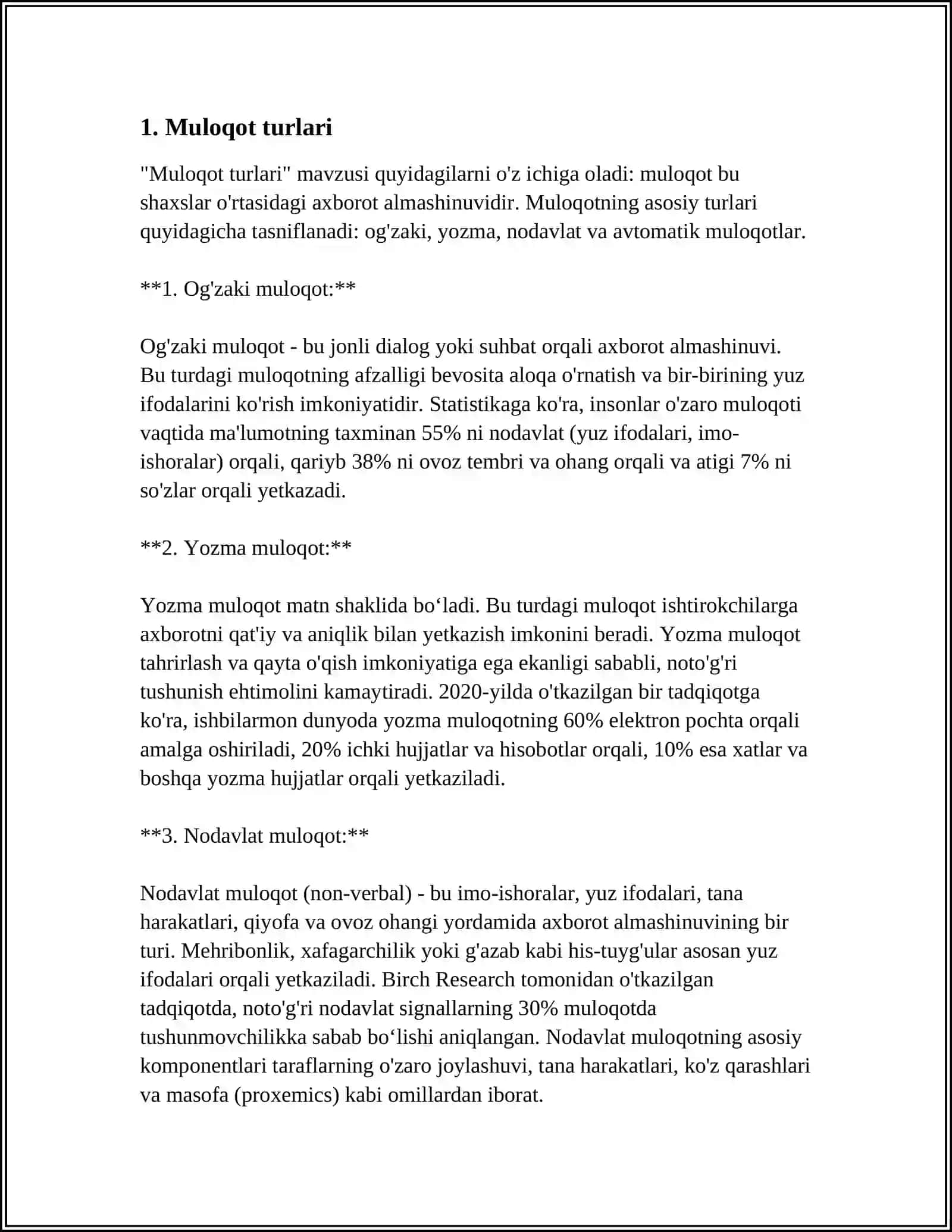 MULOQOT HAQIDA TUSHUNCHA 3