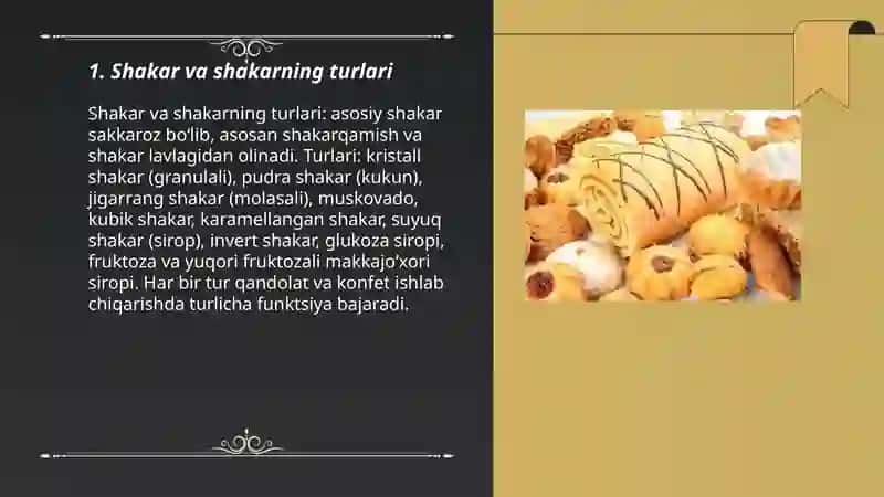 Shakar va shakarning turlari 3