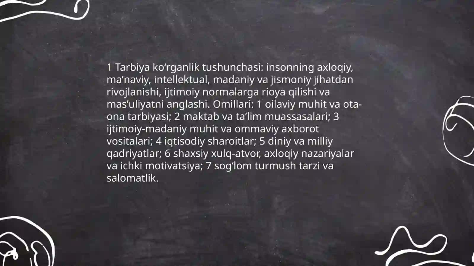 Tarbiya koʻrganlikni aniqlash 3