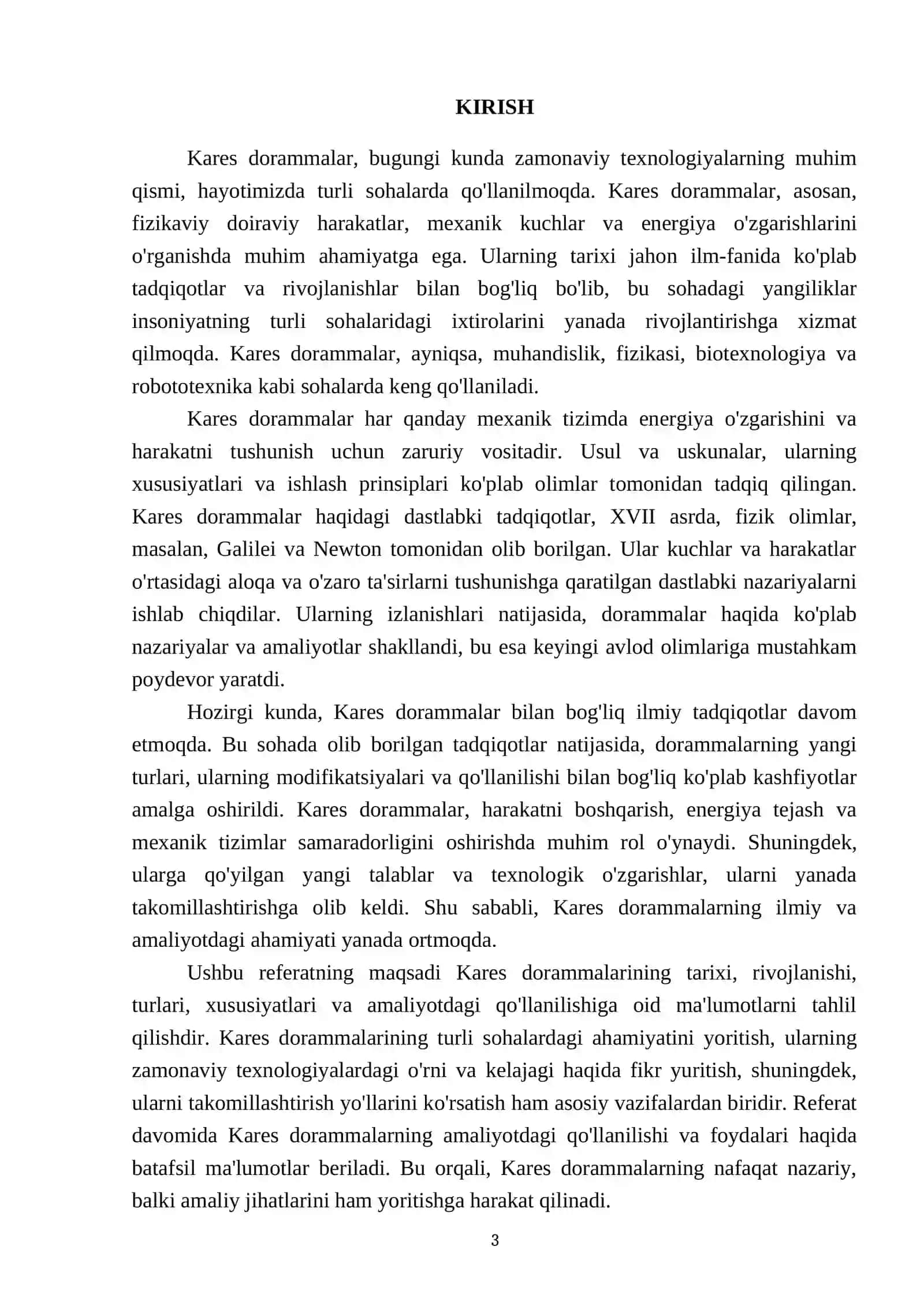 Kares dorammalar 3