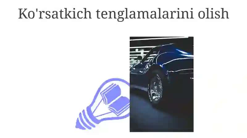 Ko'rsatkich Tenglamalar 3