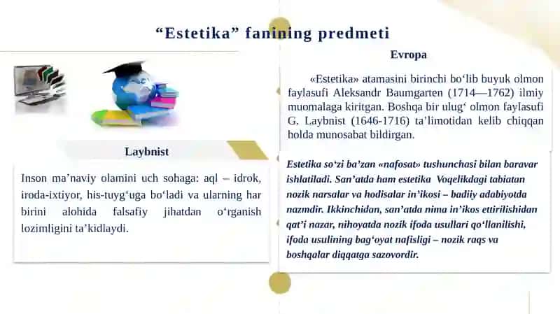 Nafosat falsafasi (Estetika) 3