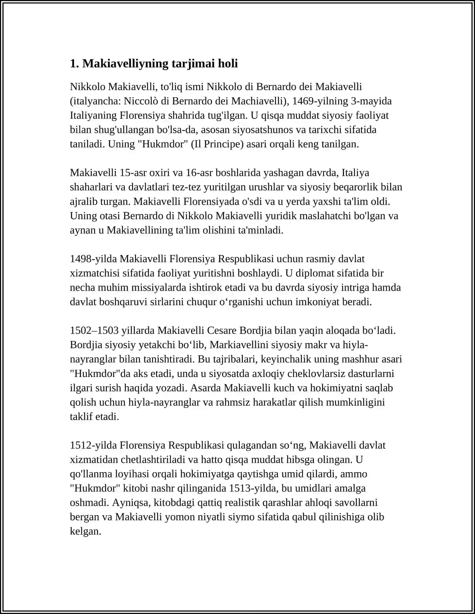 MAKIAVELINNING "XUKMDOR"ASARI 3