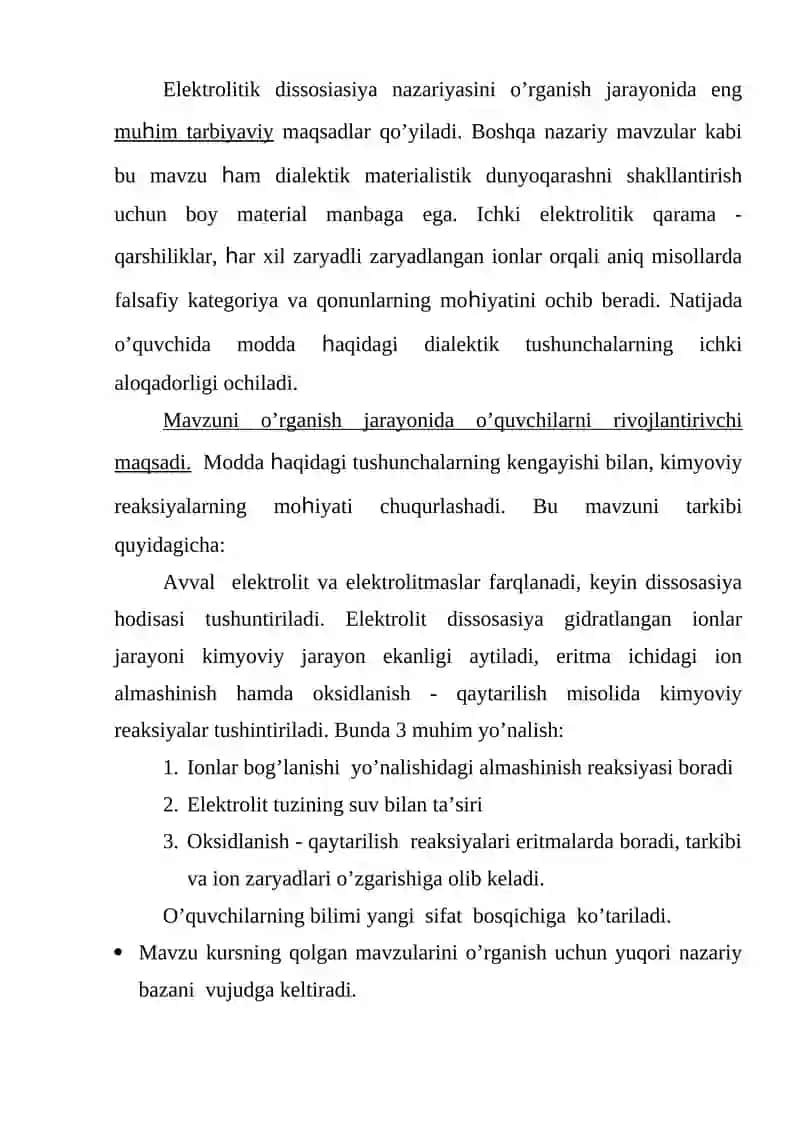 Elektrolitik dissosiasiya nazariyasi 3