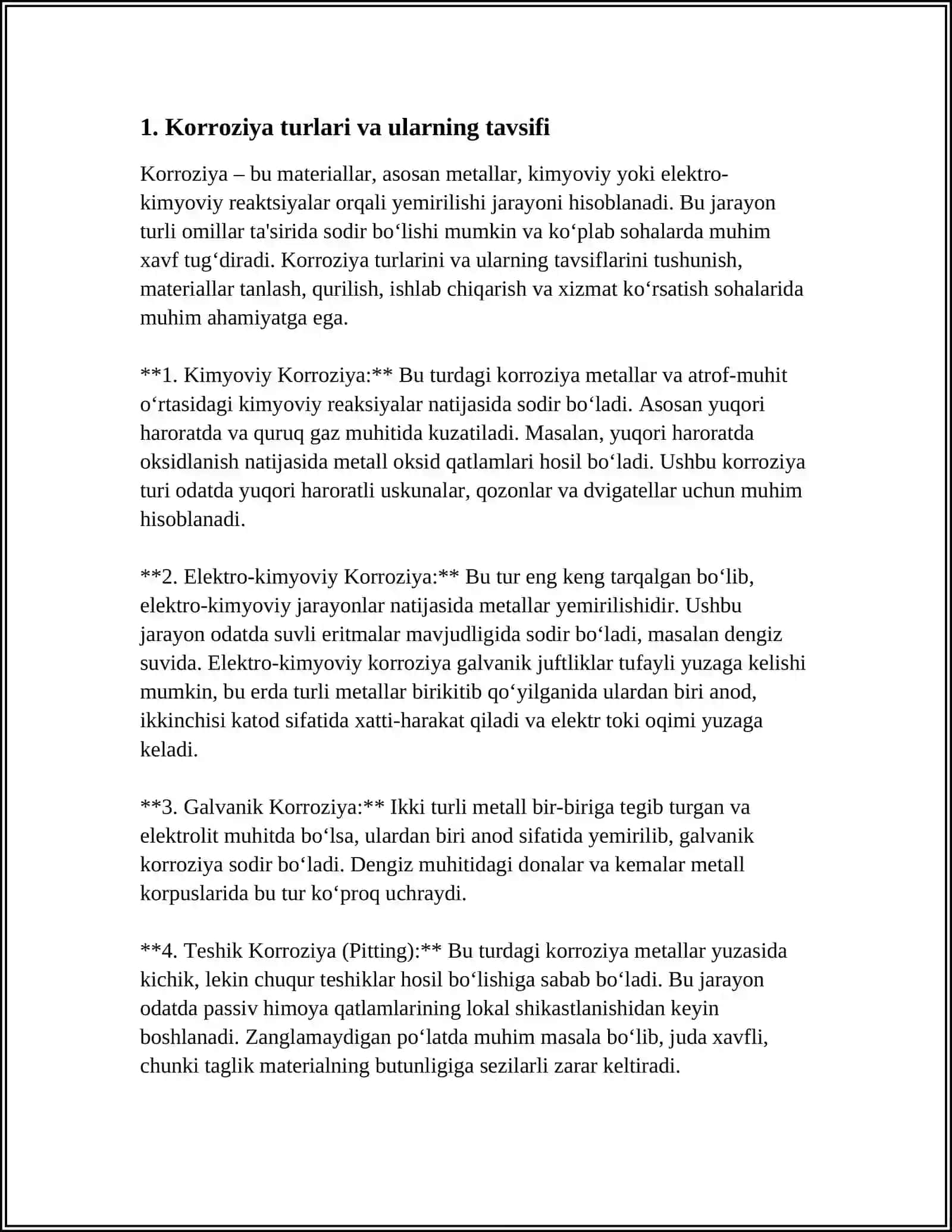 METALLARNING KORROZIYALANISHI VA SAQLANISH USULLARI 3