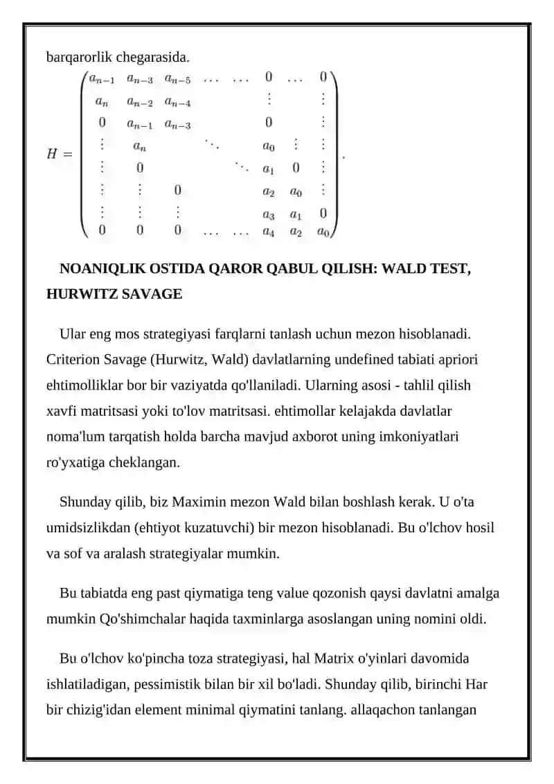 ALGEBRIK BARQARORLIK MEZONLARI 3