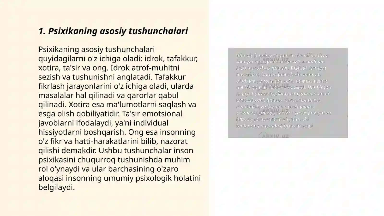 Psixika haqida umumiy tushuncha 3