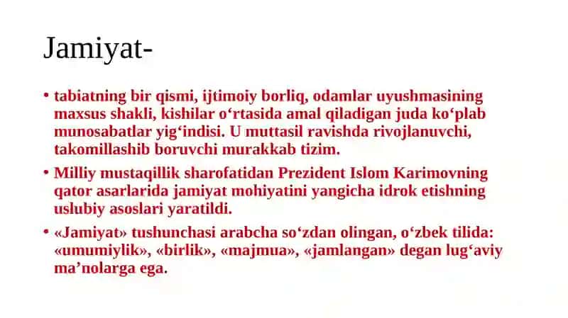 Jamiyat falsafasi 3