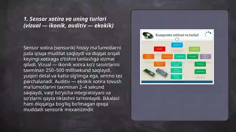 Sensor xotira va uning turlari 3