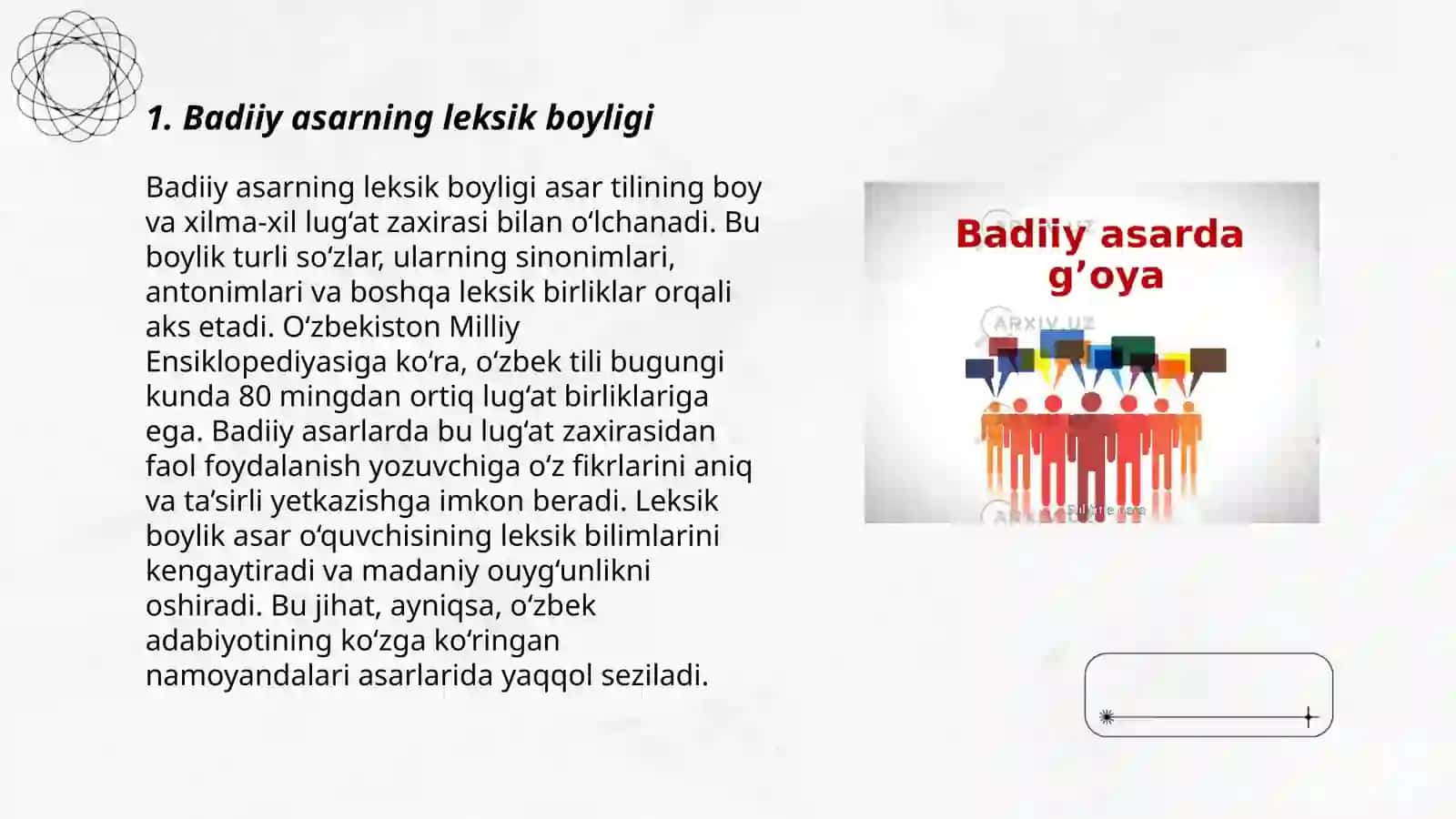 Badiiy asar tilining o‘ziga xos xususiyatlari 3