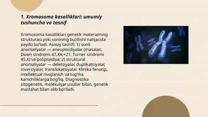 Xramasoma kasalliklari 3