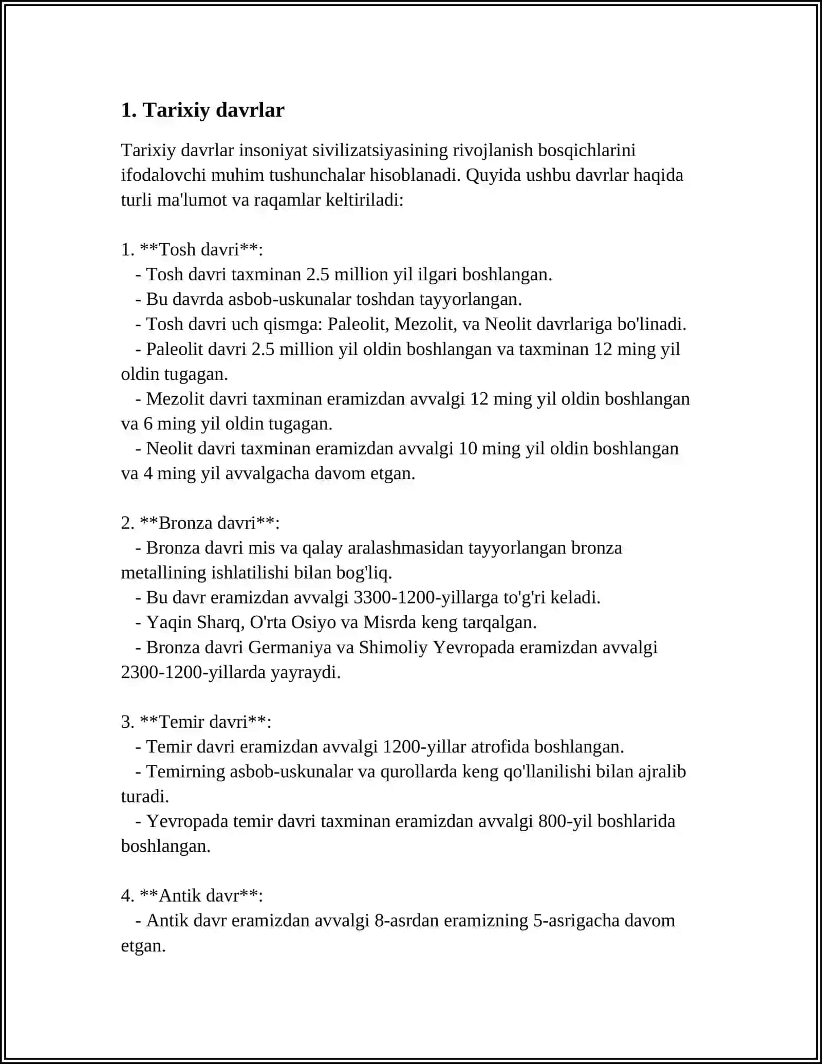 DAM OLISH VAQTINING TURLARI 3