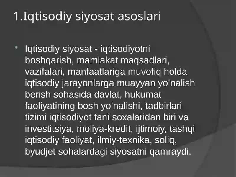 Iqtisodiy siyosat asoslari va tarkibi 3