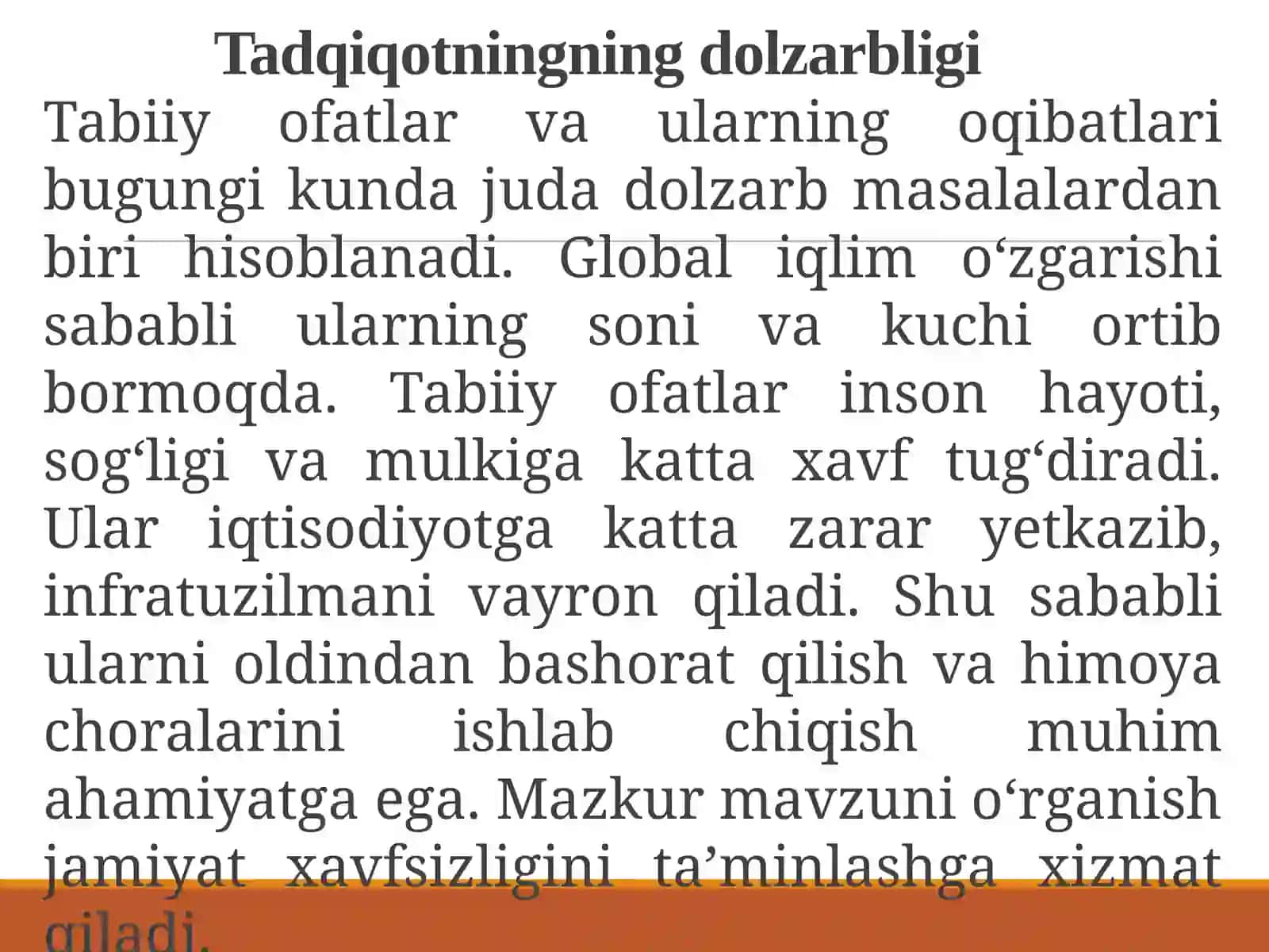 Tabiiy ofatlar va ularning oqibatlari 3