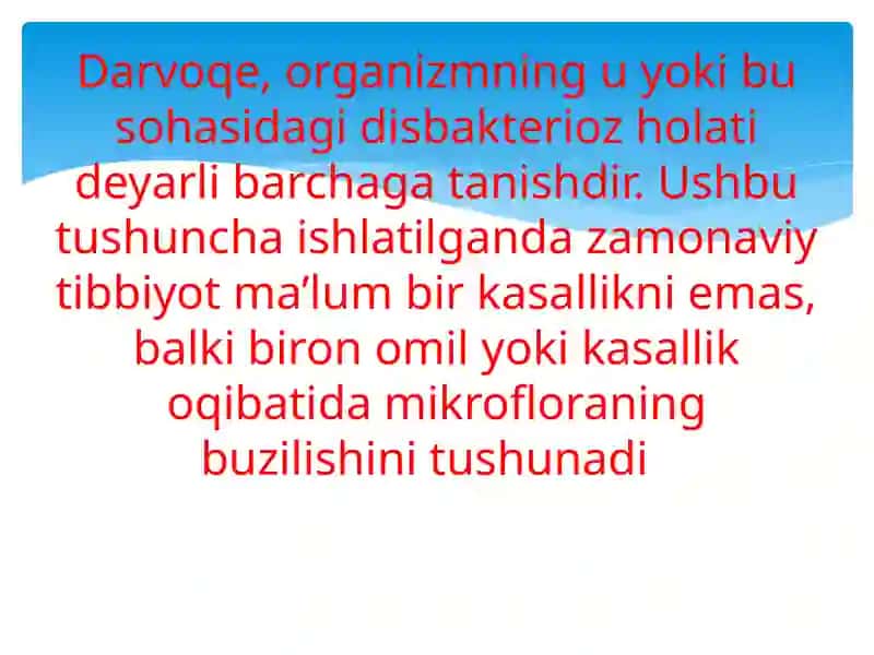 ICHAK DISBAKTERIOZI 3