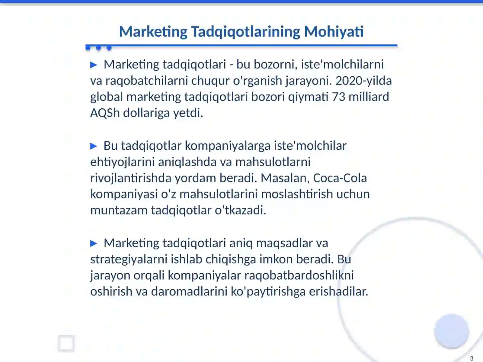 Marketing Tadqiqotlari 3