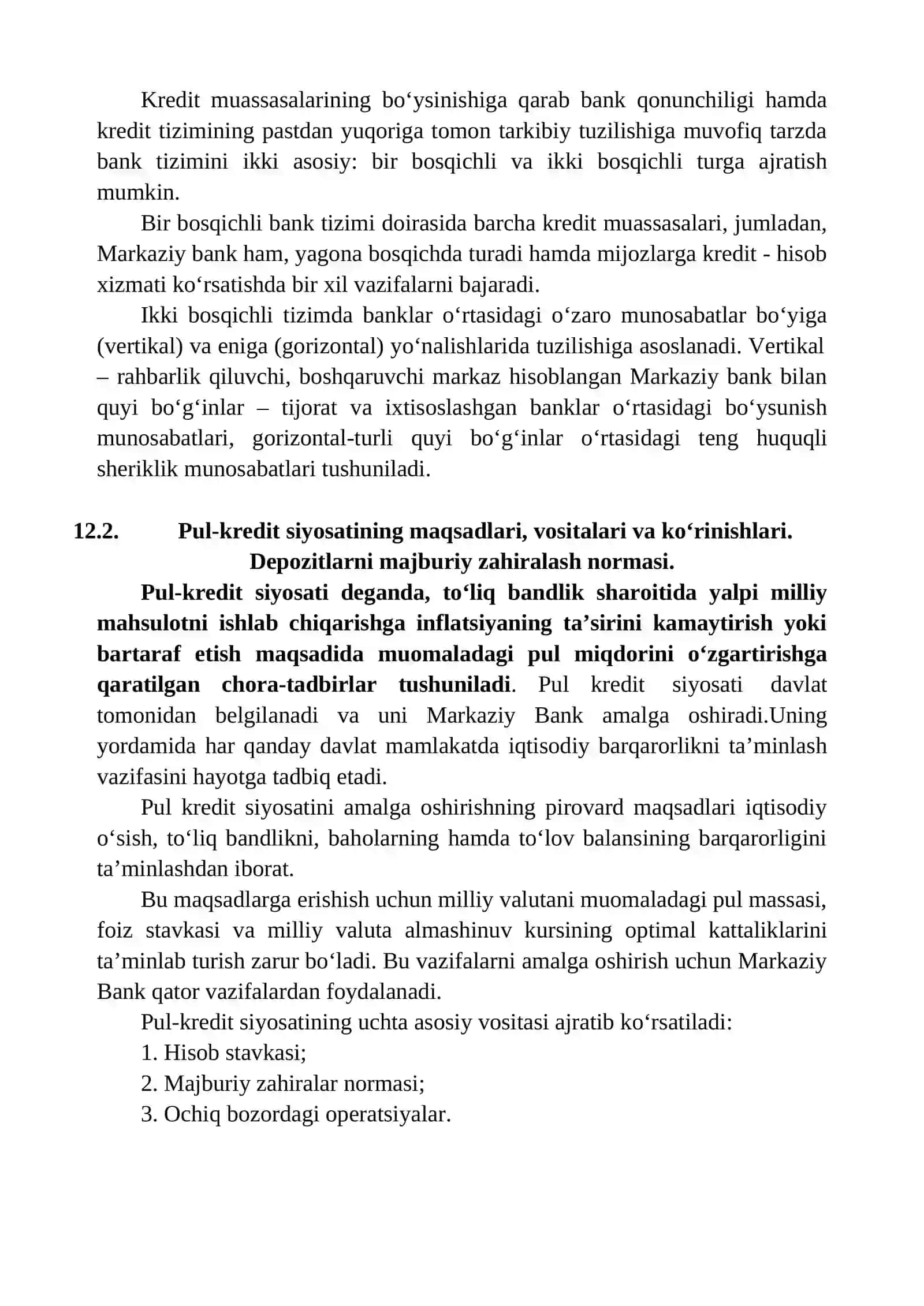 PUL-KREDIT SIYOSATI 3