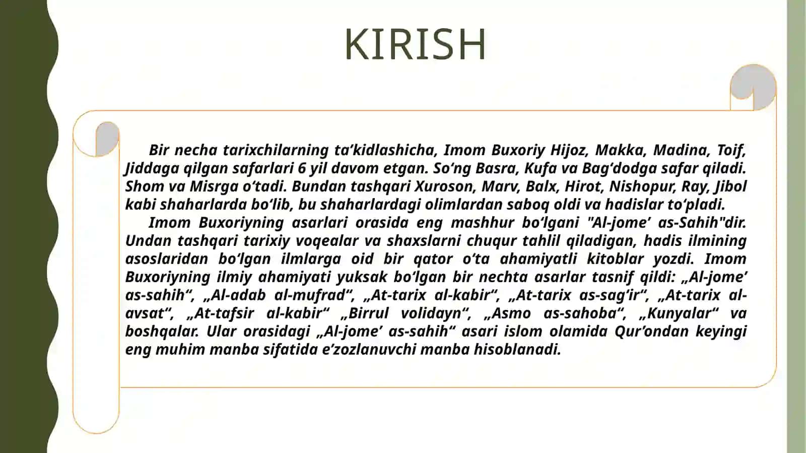 Imom al-Buxoriyning al-adab al-mufrad asari 3