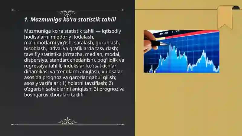 Mazmuniga ko'ra statistik tahlil 3