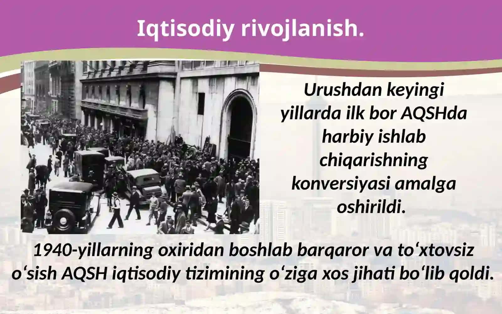 AQSH iqtisodiy rivojlanishi 3