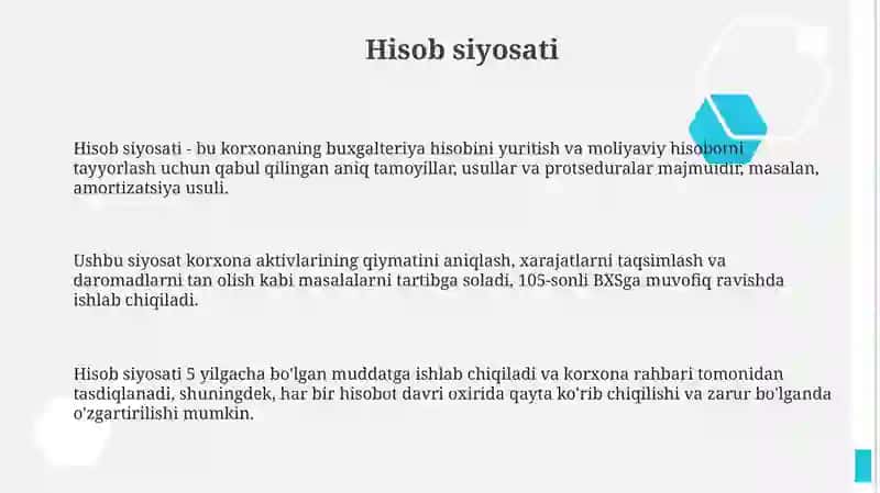 Hisob siyosati 3