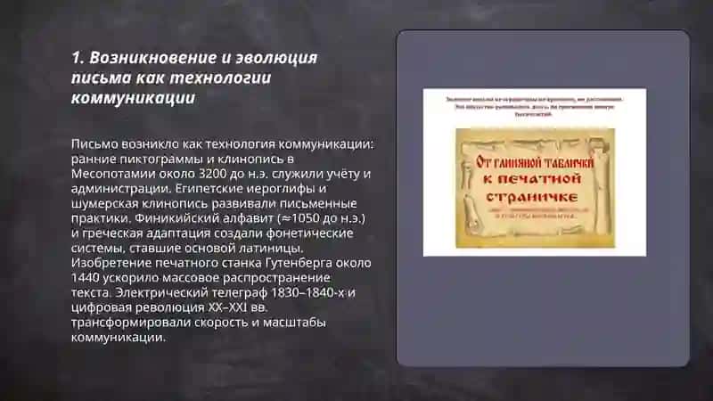 Значение письма в истории общества 3