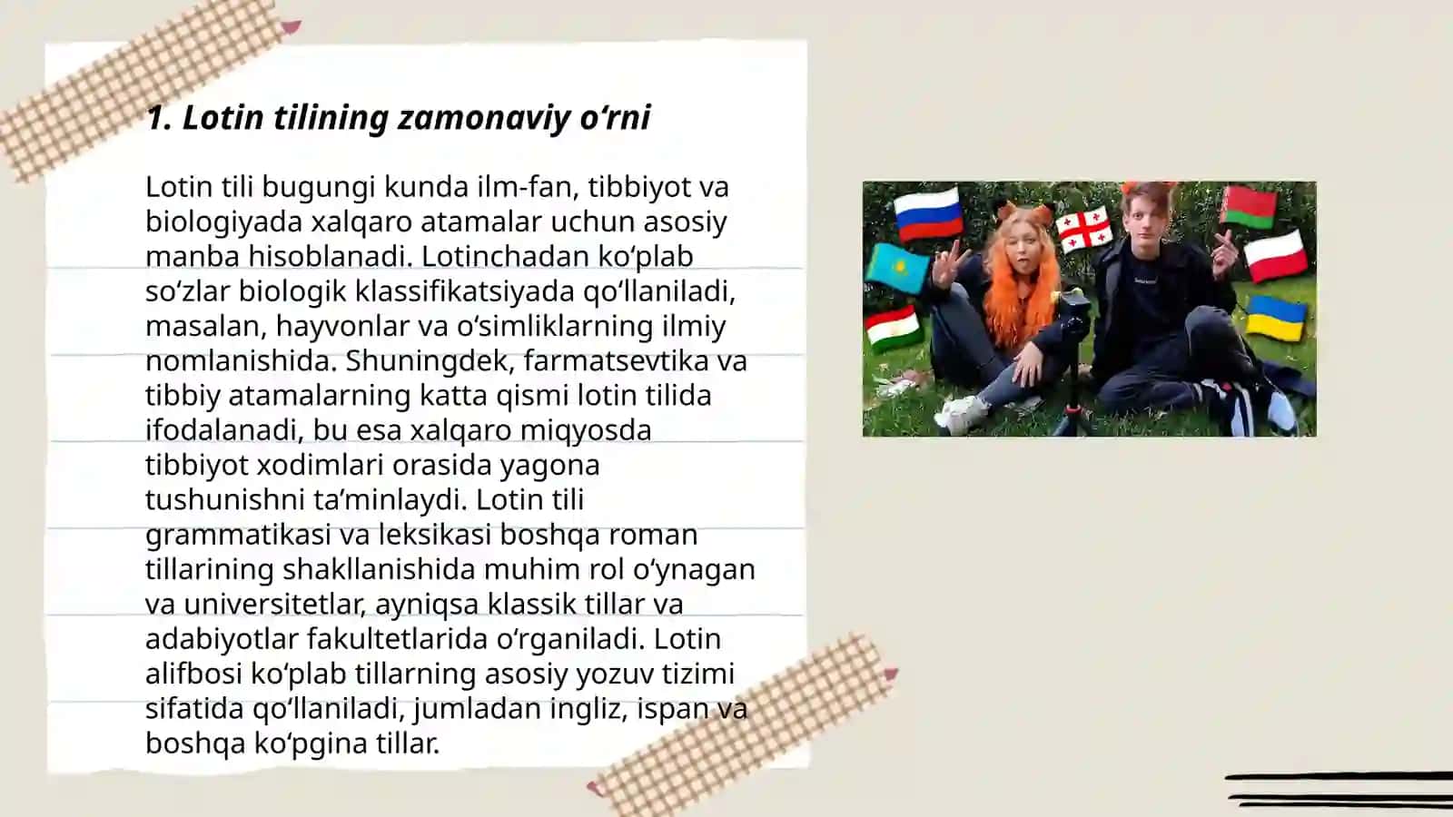 Zamonaviy tillarda lotinshunoslik 3