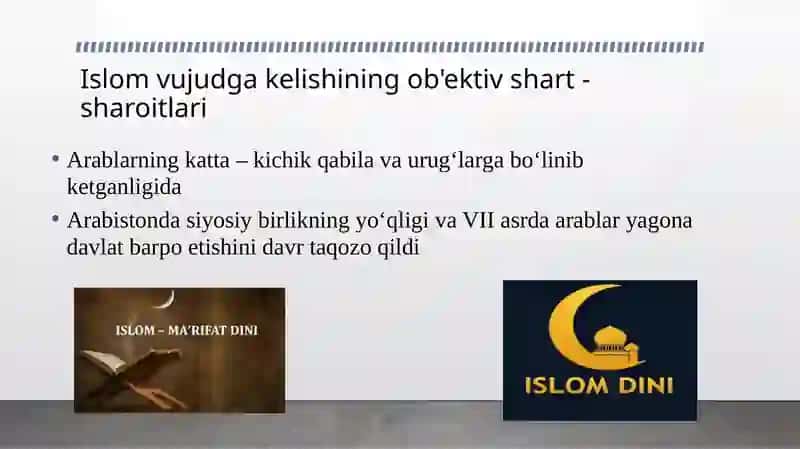 Islomdinining tarixi va mohiyati 3