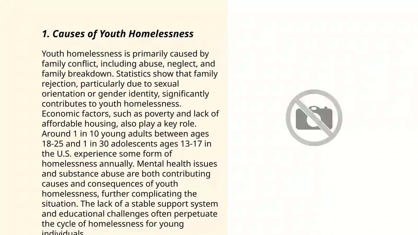Causes of Youth Homelessness 3