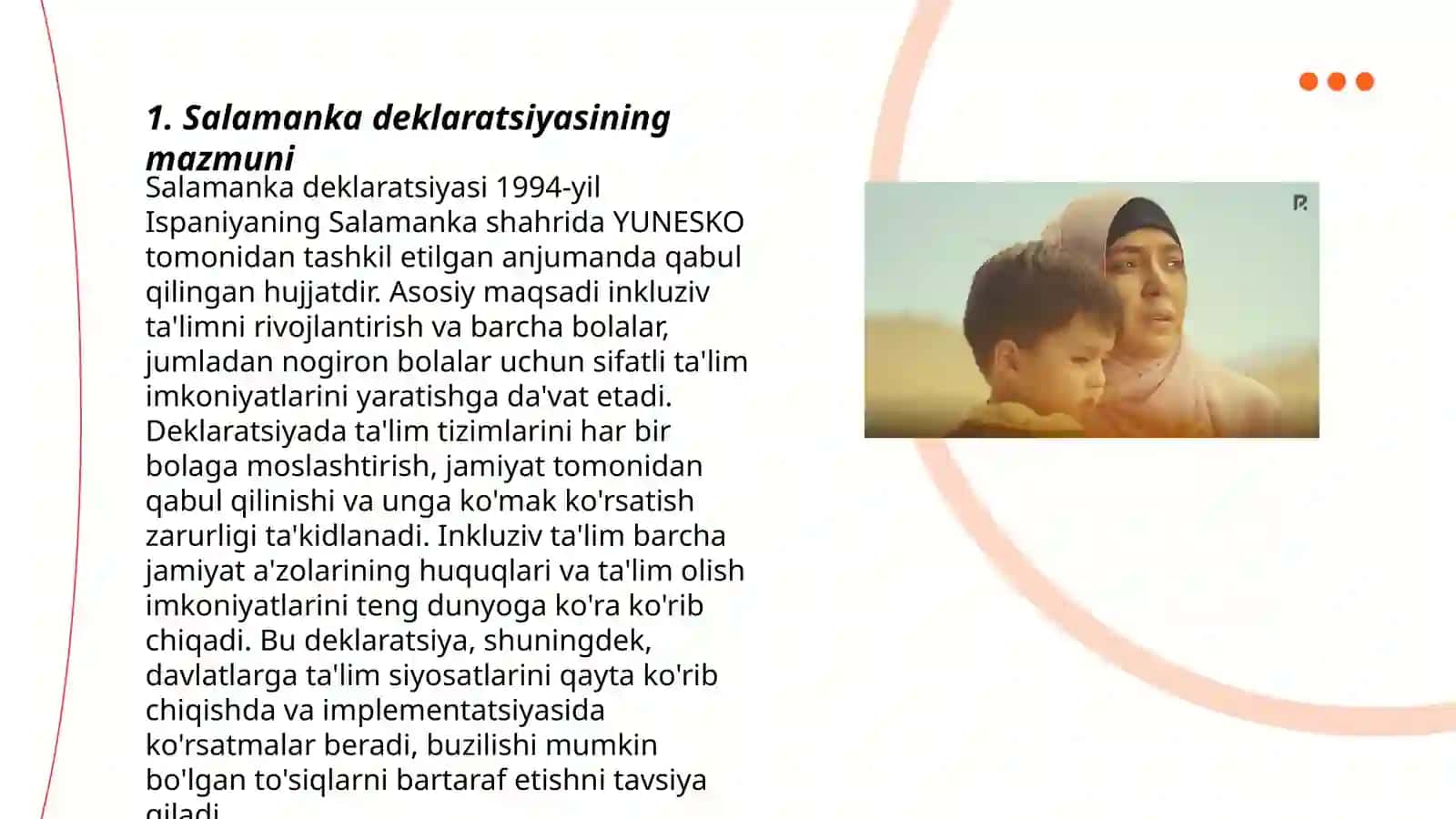 Salamanka bayonoti va ish faoliyati rejasi 3