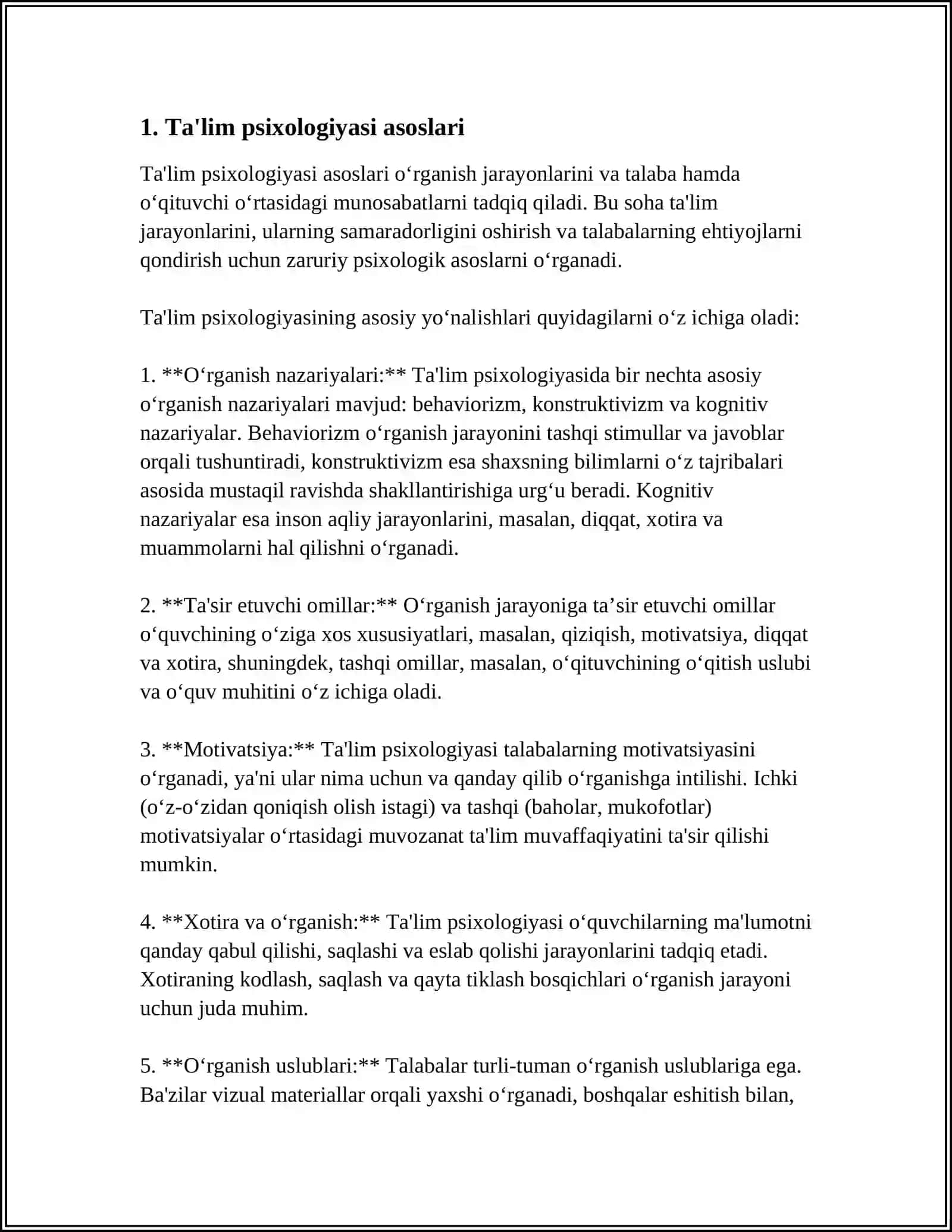 TAʼLIM VA TARBIYA PSIXOLOGIYASI 3