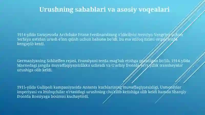Birinchi jahon urushi yakunlari 3